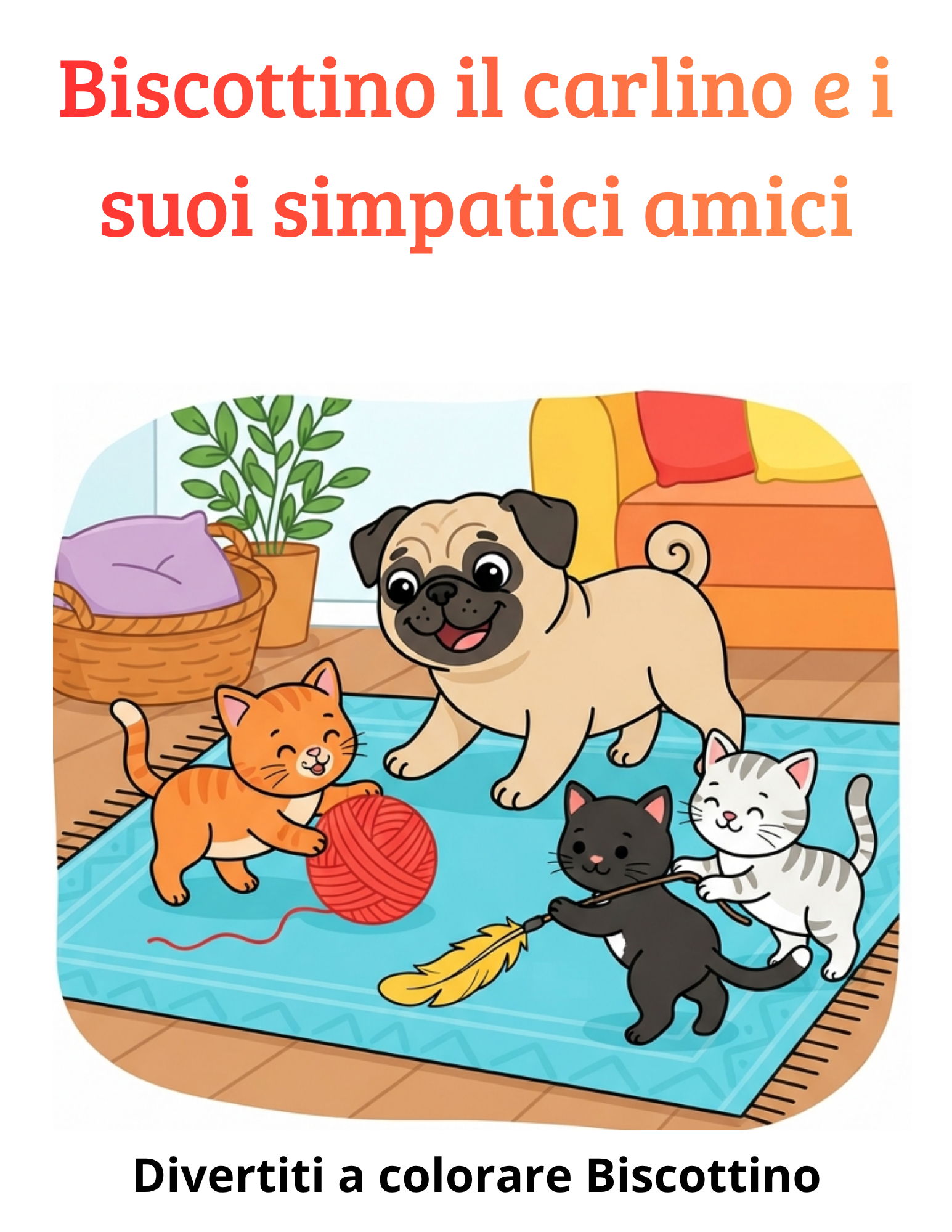 Biscottino il Carlino e i suoi amici – Libricino da colorare PDF